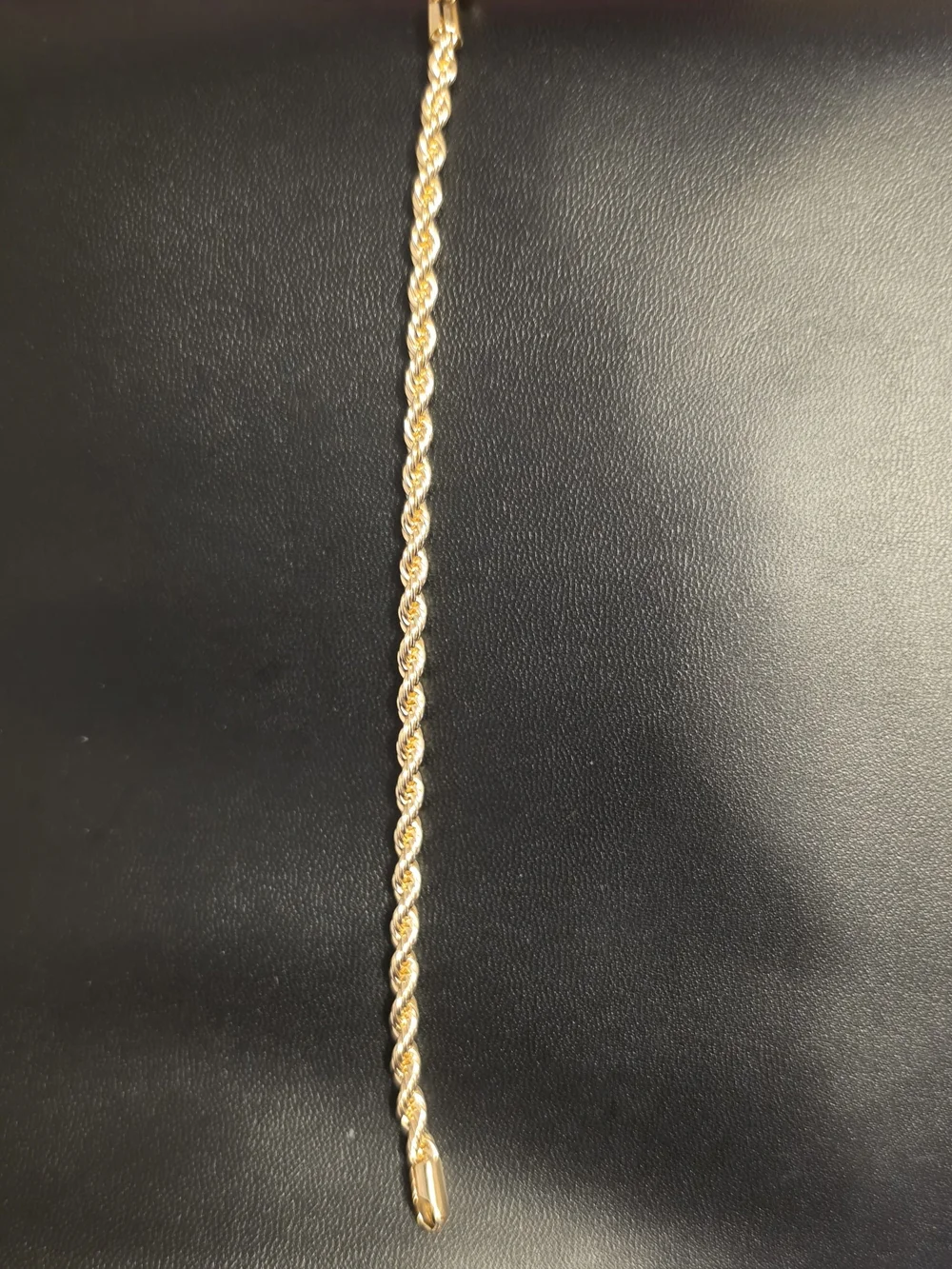 14k Gold Over Sterling Silver Rope Chain Bracelet - Women Jewelry